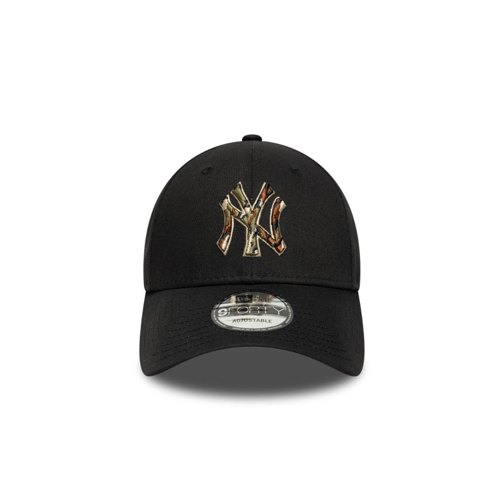 หมวกแก๊ป New Era รุ่น New York Yankees Outline Camo Black 9Forty Cap