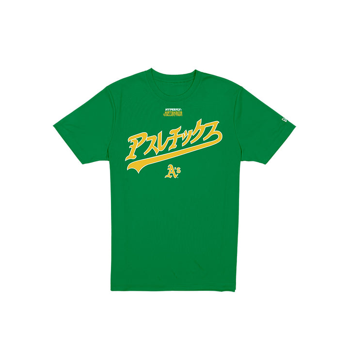 New Era เสื้อยืดแขนสั้นรุ่น Hyperfly X Mlb Oakland Athletics Green Short Sleeve Tee