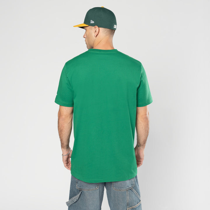 New Era เสื้อยืดแขนสั้นรุ่น Hyperfly X Mlb Oakland Athletics Green Short Sleeve Tee