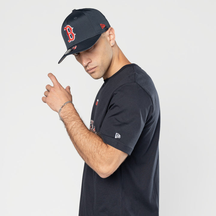 New Era เสื้อยืดแขนสั้นรุ่น Hyperfly X Mlb Boston Red Sox Navy Short Sleeve Tee