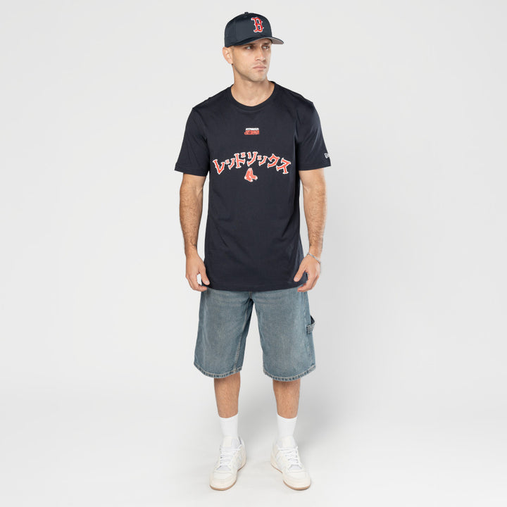 New Era เสื้อยืดแขนสั้นรุ่น Hyperfly X Mlb Boston Red Sox Navy Short Sleeve Tee