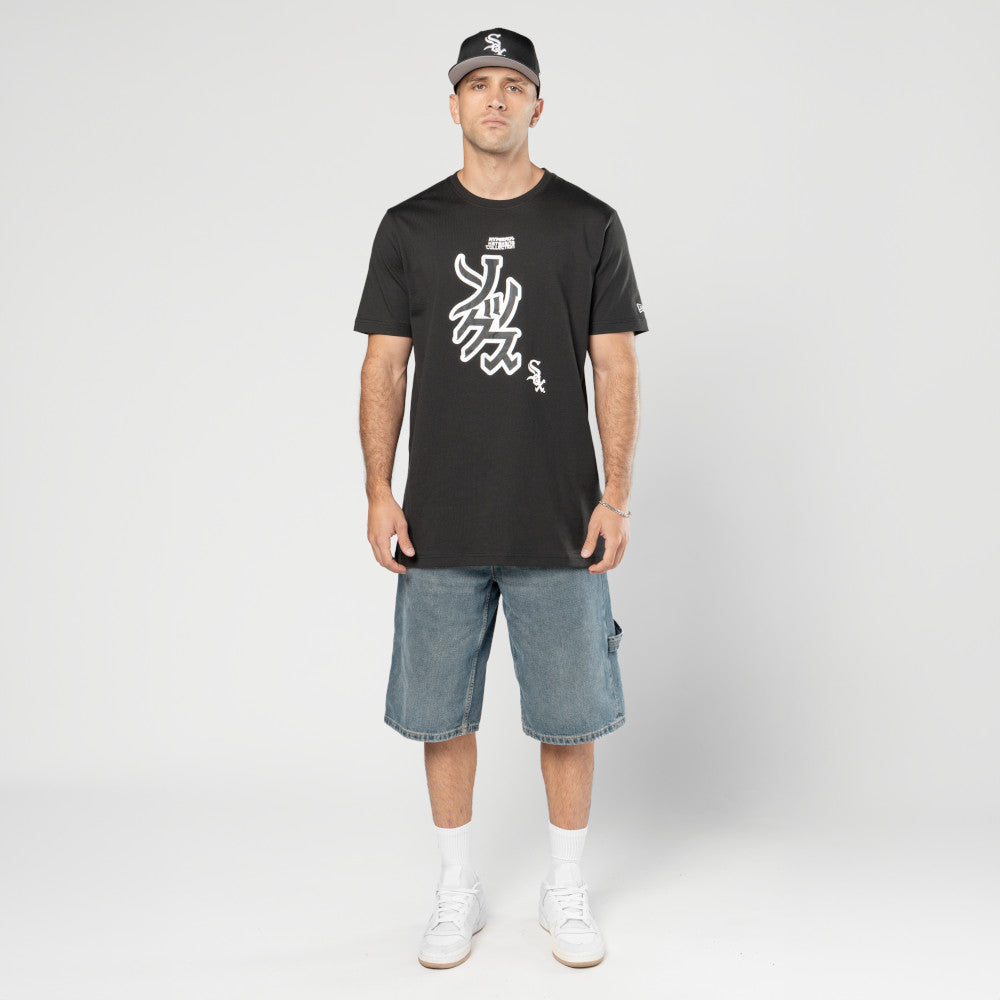 New Era เสื้อยืดแขนสั้นรุ่น Hyperfly X Mlb Chicago White Sox Black Short Sleeve Tee