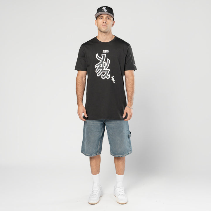 New Era เสื้อยืดแขนสั้นรุ่น Hyperfly X Mlb Chicago White Sox Black Short Sleeve Tee