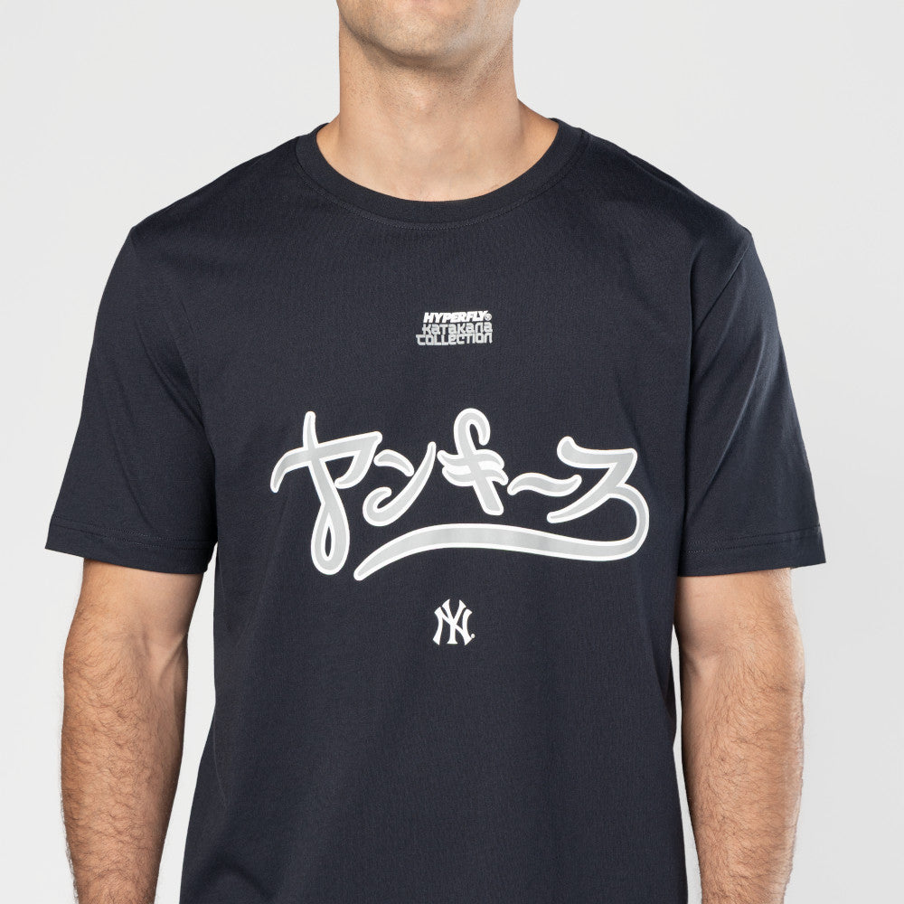 New Era เสื้อยืดแขนสั้นรุ่น Hyperfly X Mlb New York Yankees Navy Short Sleeve Tee