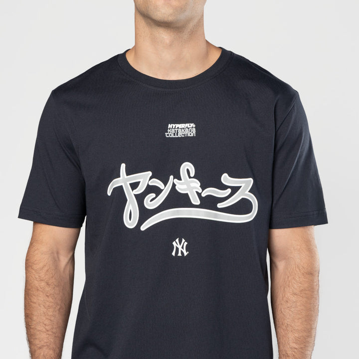 New Era เสื้อยืดแขนสั้นรุ่น Hyperfly X Mlb New York Yankees Navy Short Sleeve Tee