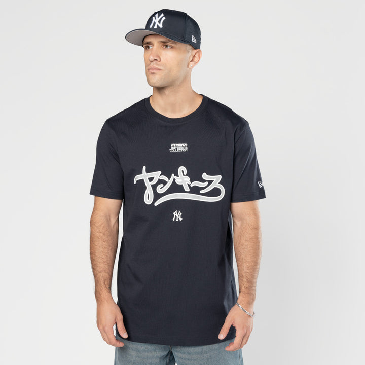 New Era เสื้อยืดแขนสั้นรุ่น Hyperfly X Mlb New York Yankees Navy Short Sleeve Tee
