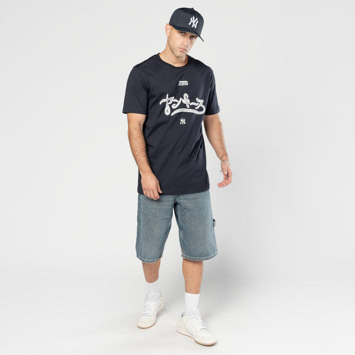 New Era เสื้อยืดแขนสั้นรุ่น Hyperfly X Mlb New York Yankees Navy Short Sleeve Tee