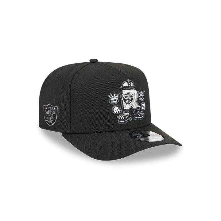 New Era หมวกรุ่น Las Vegas Raiders Nfl Cartoon Black 9Fifty A-Frame Cap