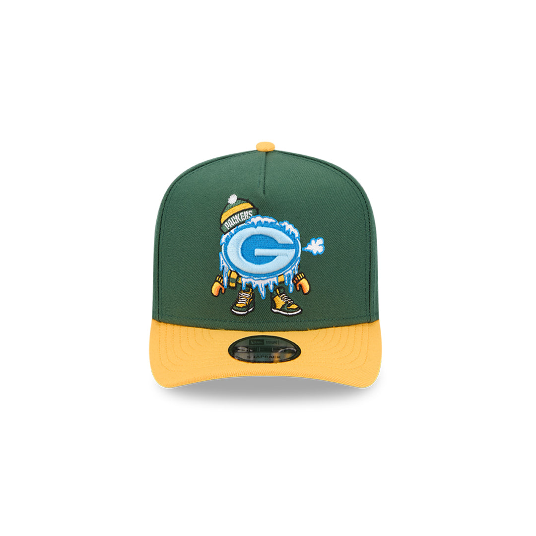 New Era หมวกรุ่น Green Bay Packers Nfl Cartoon Green 9Fifty A-Frame Cap