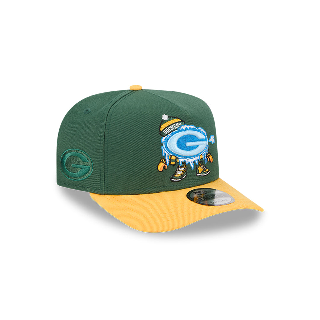 New Era หมวกรุ่น Green Bay Packers Nfl Cartoon Green 9Fifty A-Frame Cap