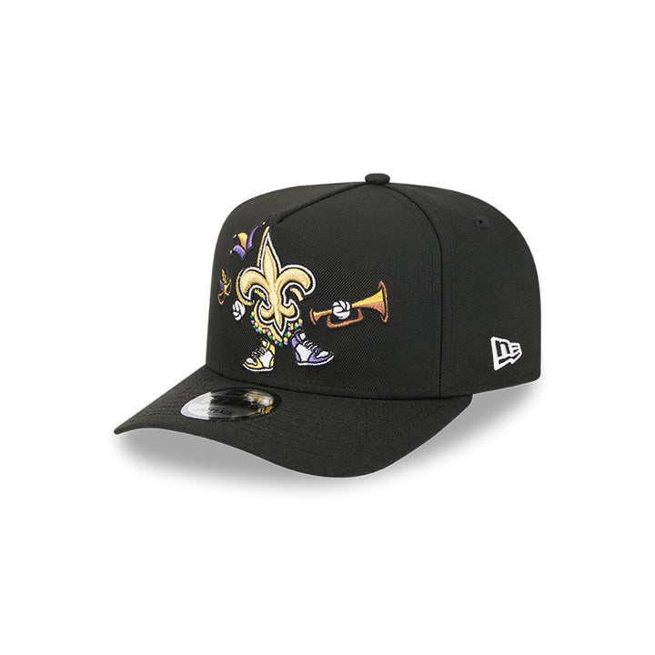 New Era หมวกรุ่น New Orleans Saints Nfl Cartoon Black 9Fifty A-Frame Cap