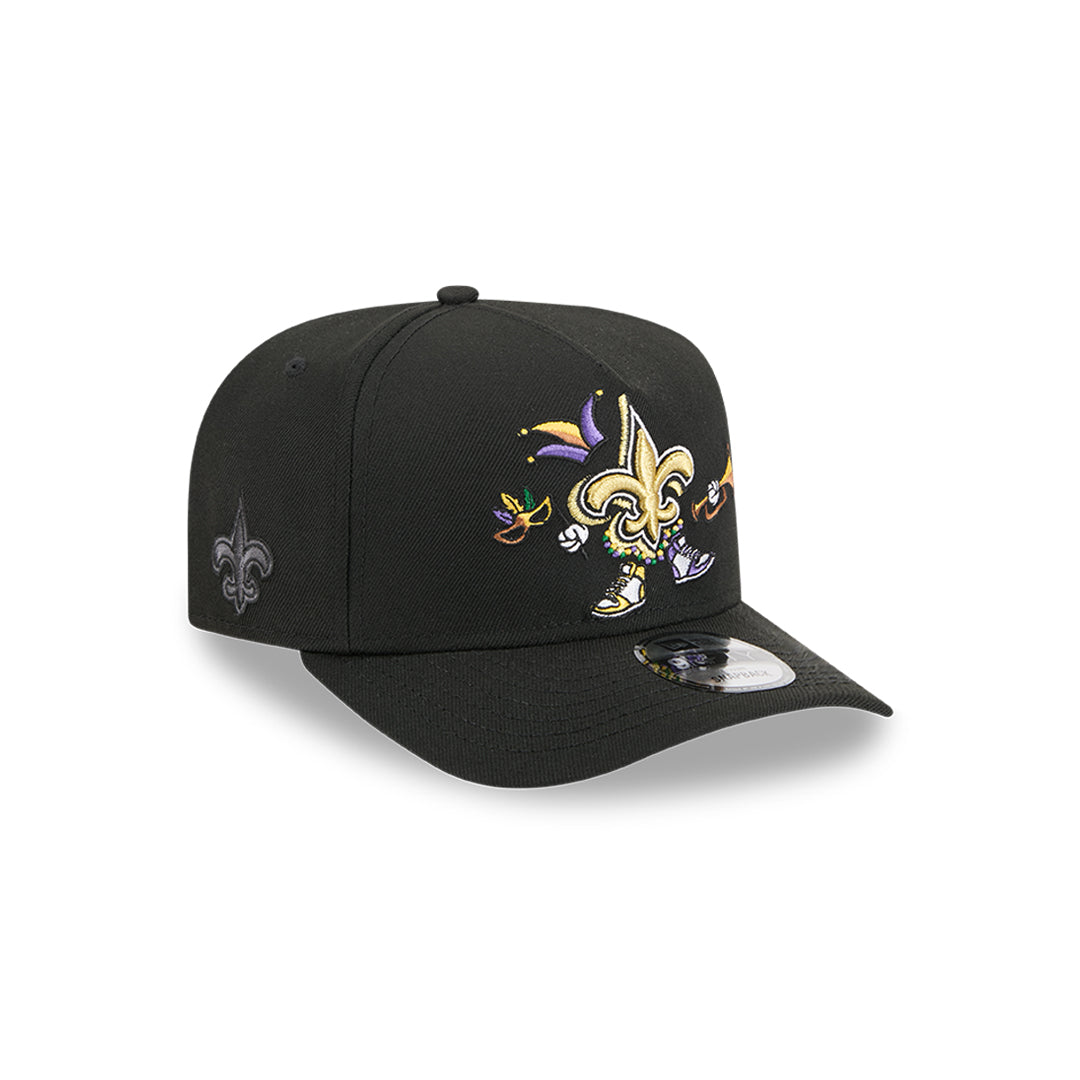 New Era หมวกรุ่น New Orleans Saints Nfl Cartoon Black 9Fifty A-Frame Cap