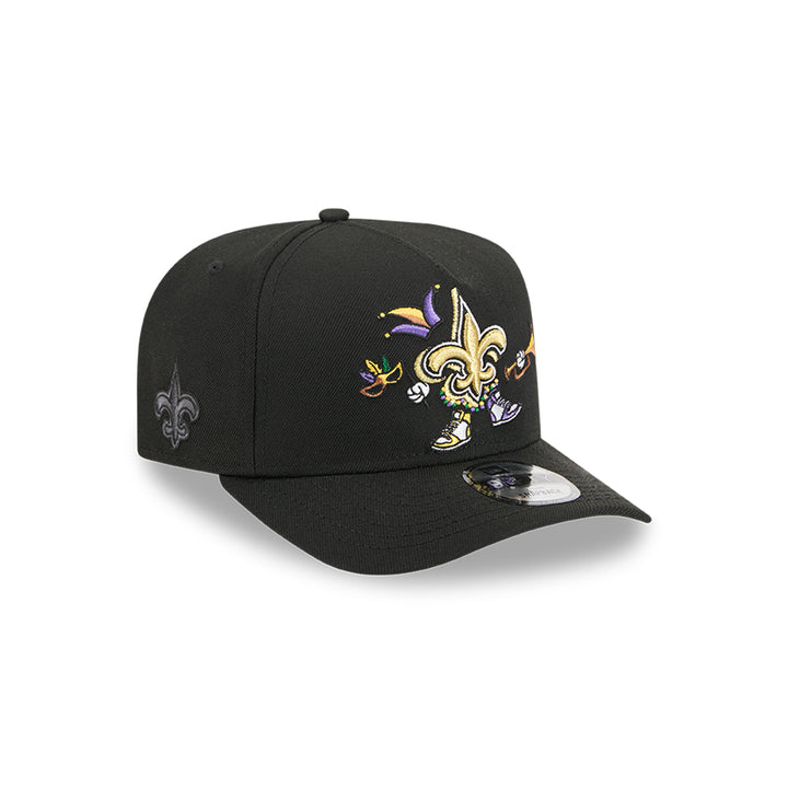 New Era หมวกรุ่น New Orleans Saints Nfl Cartoon Black 9Fifty A-Frame Cap