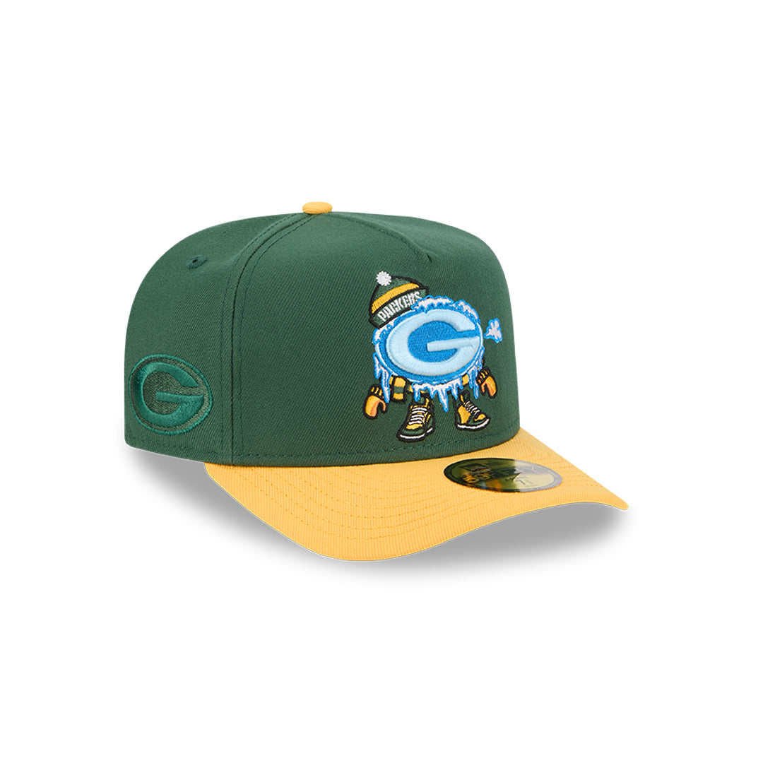 New Era หมวกรุ่น Green Bay Packers Nfl Cartoon Green 59Fifty A-Frame Cap