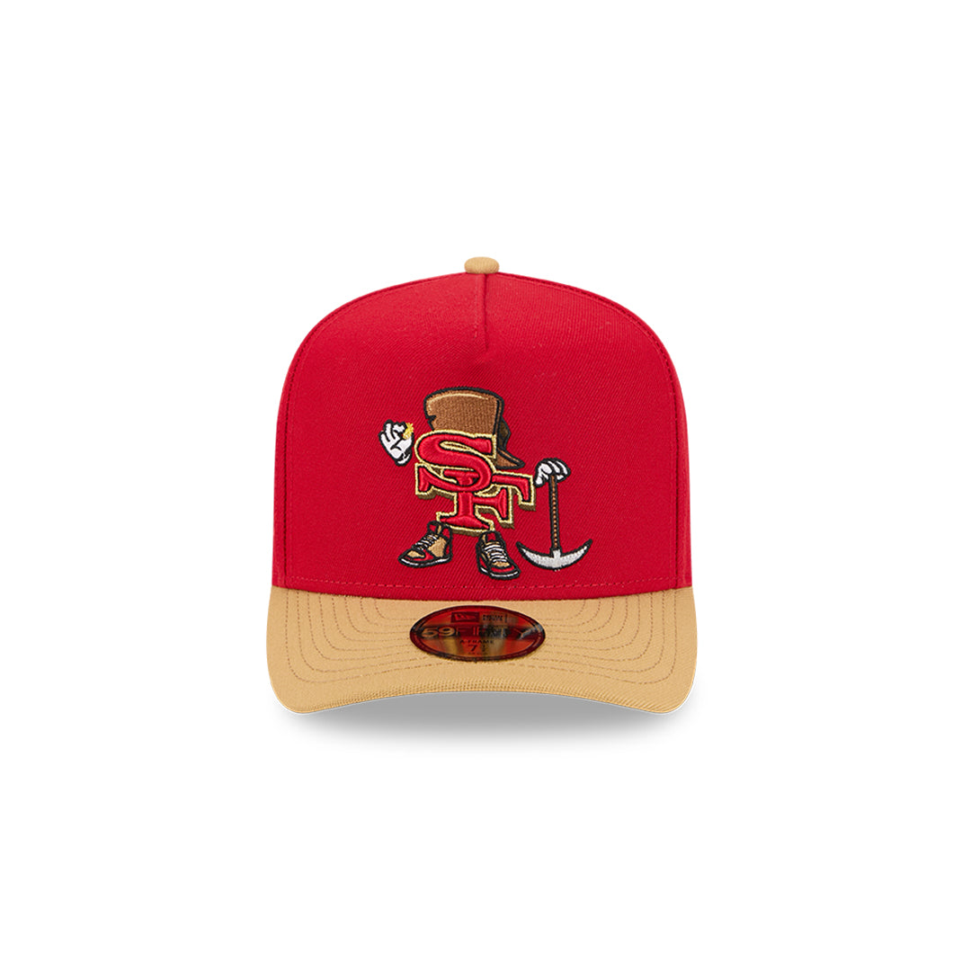 New Era หมวกรุ่น San Francisco 49Ers Nfl Cartoon Scarlet 59Fifty A-Frame Cap