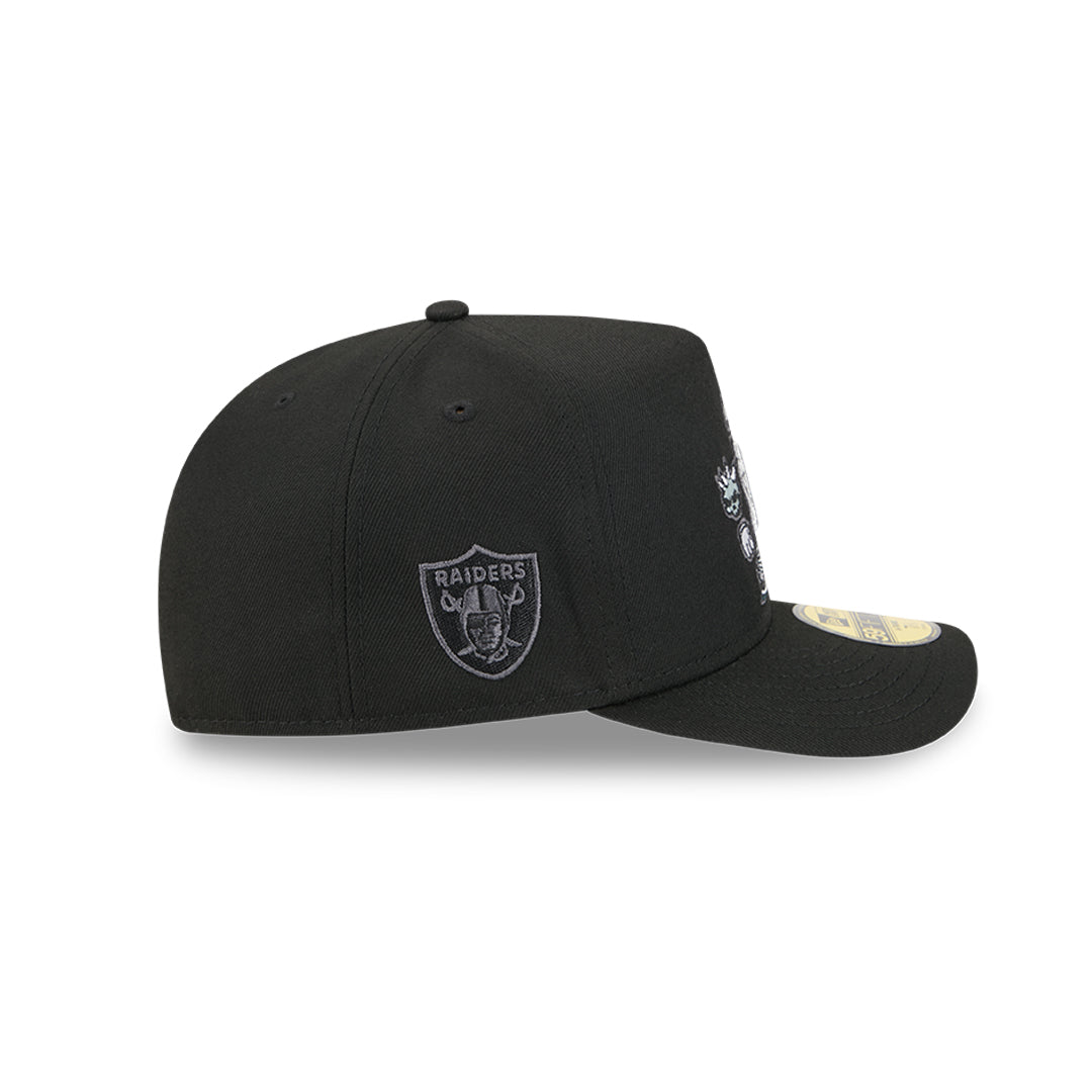 New Era หมวกรุ่น Las Vegas Raiders Nfl Cartoon Black 59Fifty A-Frame Cap