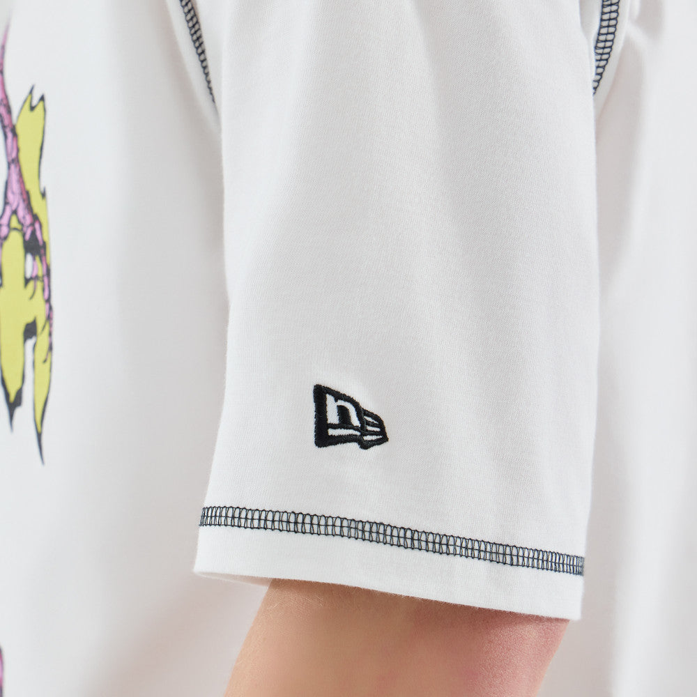 New Era เสื้อยืดแขนสั้นรุ่น New Era X Netflix Stranger Things Demogorgon White Oversized Short Sleeve T-Shirt