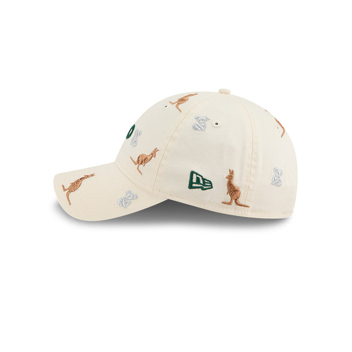 New Era หมวกรุ่น AUSTRALIAN OPEN AUSSIE ICONS LIGHT CREAM 9TWENTY CLOTH STRAP CAP