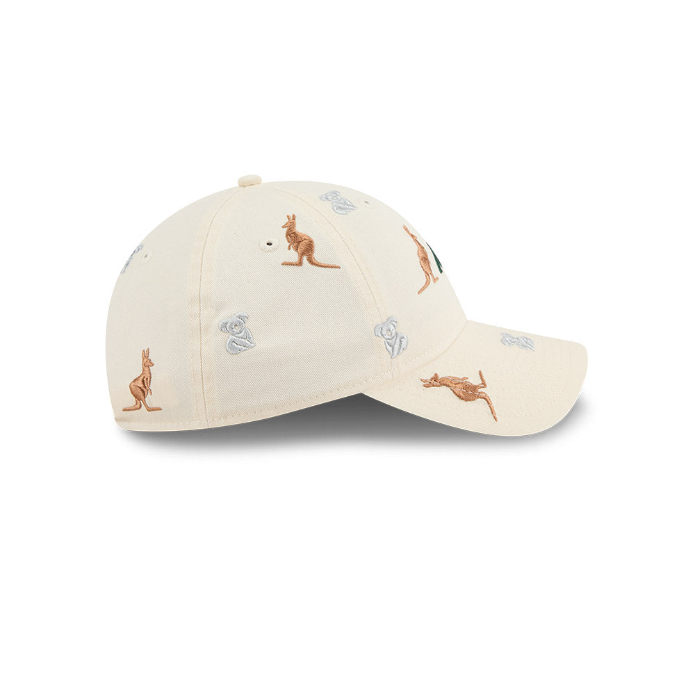 New Era หมวกรุ่น AUSTRALIAN OPEN AUSSIE ICONS LIGHT CREAM 9TWENTY CLOTH STRAP CAP