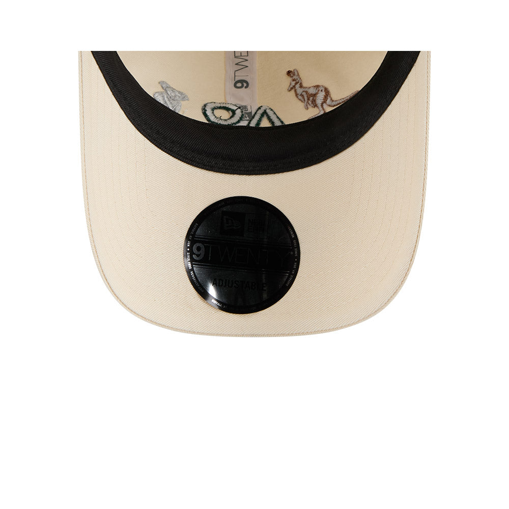 New Era หมวกรุ่น AUSTRALIAN OPEN AUSSIE ICONS LIGHT CREAM 9TWENTY CLOTH STRAP CAP