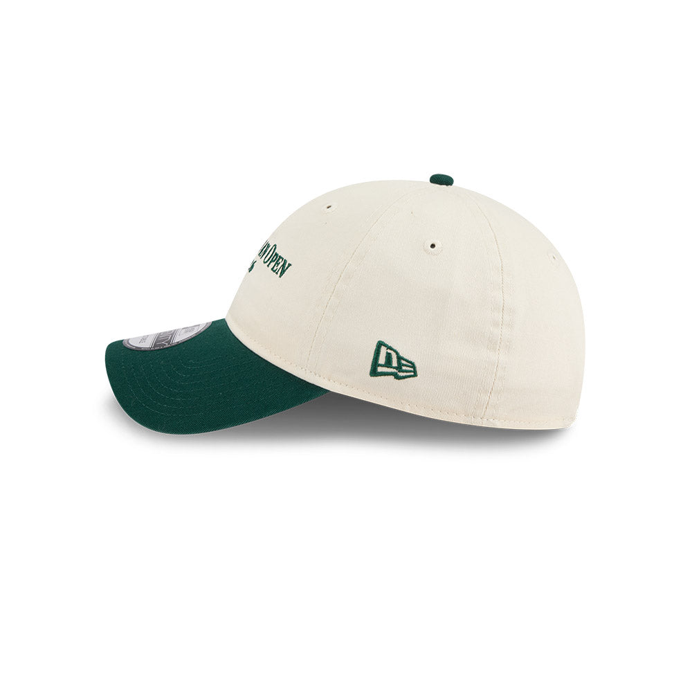 New Era หมวกรุ่น AUSTRALIAN OPEN SEASONAL 2-TONE SCRIPT DARK GREEN/ LIGHT CREAM 9TWENTY CLOTH STRAP CAP
