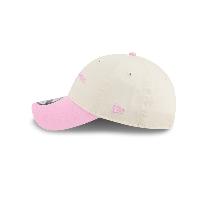 New Era หมวกรุ่น AUSTRALIAN OPEN SEASONAL 2-TONE SCRIPT FONDANT PINK AND LIGHT CREAM 9TWENTY CLOTH STRAP CAP