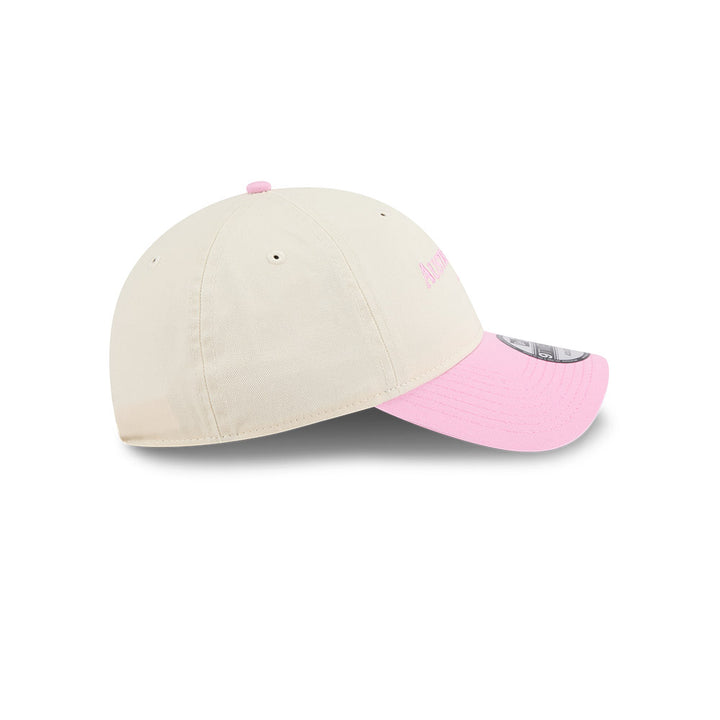 New Era หมวกรุ่น AUSTRALIAN OPEN SEASONAL 2-TONE SCRIPT FONDANT PINK AND LIGHT CREAM 9TWENTY CLOTH STRAP CAP
