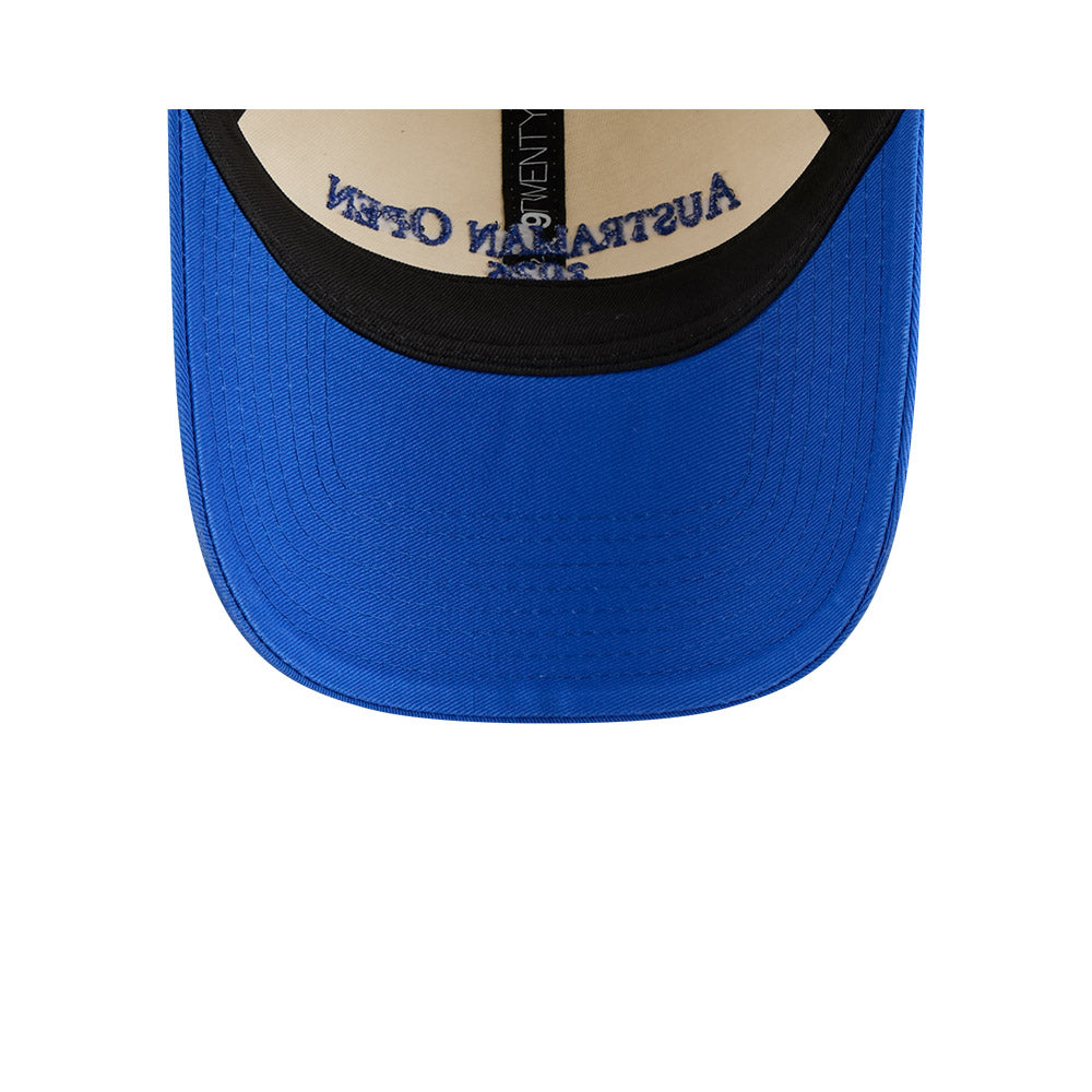 New Era หมวกรุ่น AUSTRALIAN OPEN SEASONAL 2-TONE SCRIPT BLUE BEAD AND LIGHT CREAM 9TWENTY CLOTH STRAP CAP