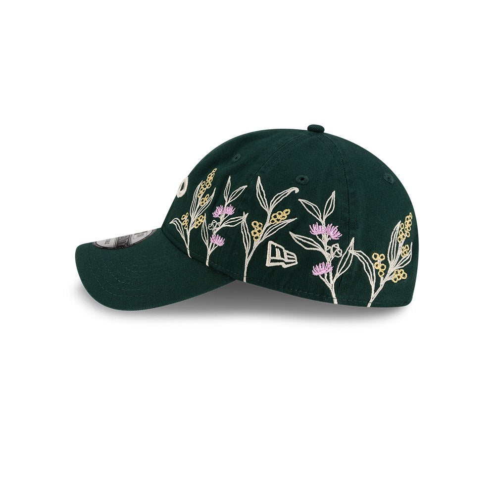 New Era หมวกรุ่น AUSTRALIAN OPEN NATIVE FLORAL DARK GREEN 9TWENTY CLOTH STRAP CAP