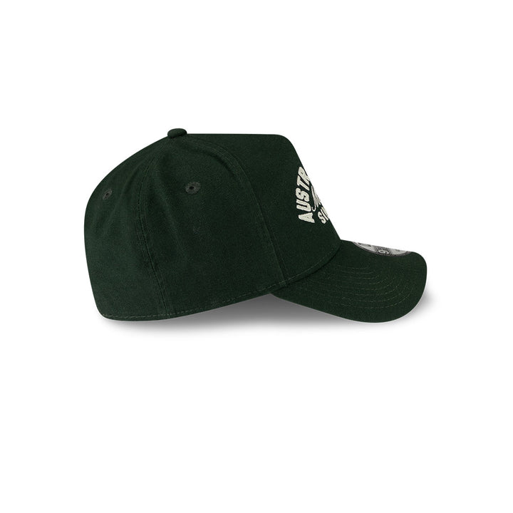New Era หมวกรุ่น AUSTRALIAN OPEN SEASONAL SCRIPT DARK GREEN 9FORTY A-FRAME CAP