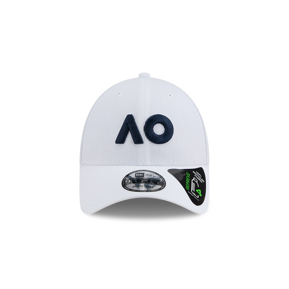 New Era หมวกรุ่น AUSTRALIAN OPEN CORE WHITE 9FORTY CLOTH STRAP CAP