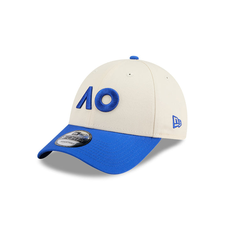 New Era หมวกรุ่น AUSTRALIAN OPEN SEASONAL 2-TONE BLUE BEAD AND LIGHT CREAM 9FORTY CLOTH STRAP CAP
