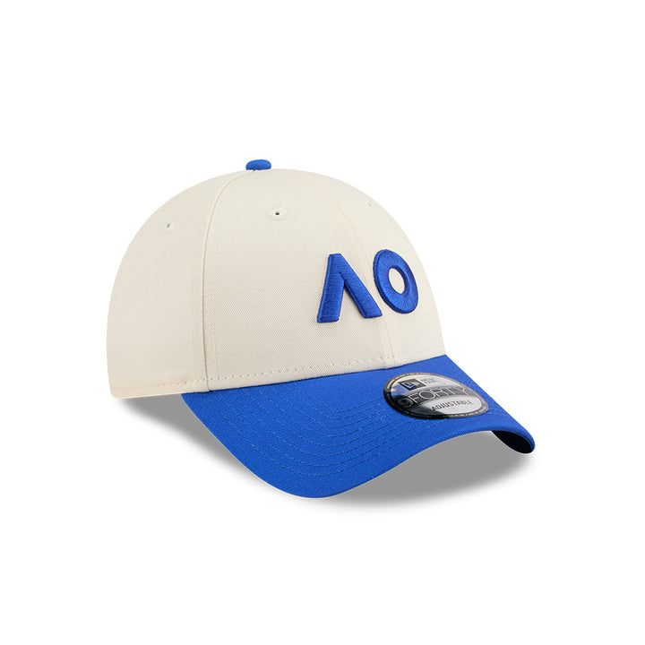 New Era หมวกรุ่น AUSTRALIAN OPEN SEASONAL 2-TONE BLUE BEAD AND LIGHT CREAM 9FORTY CLOTH STRAP CAP
