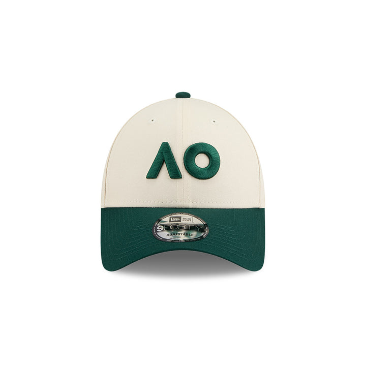New Era หมวกรุ่น AUSTRALIAN OPEN SEASONAL 2-TONE DARK GREEN AND LIGHT CREAM 9FORTY CLOTH STRAP CAP