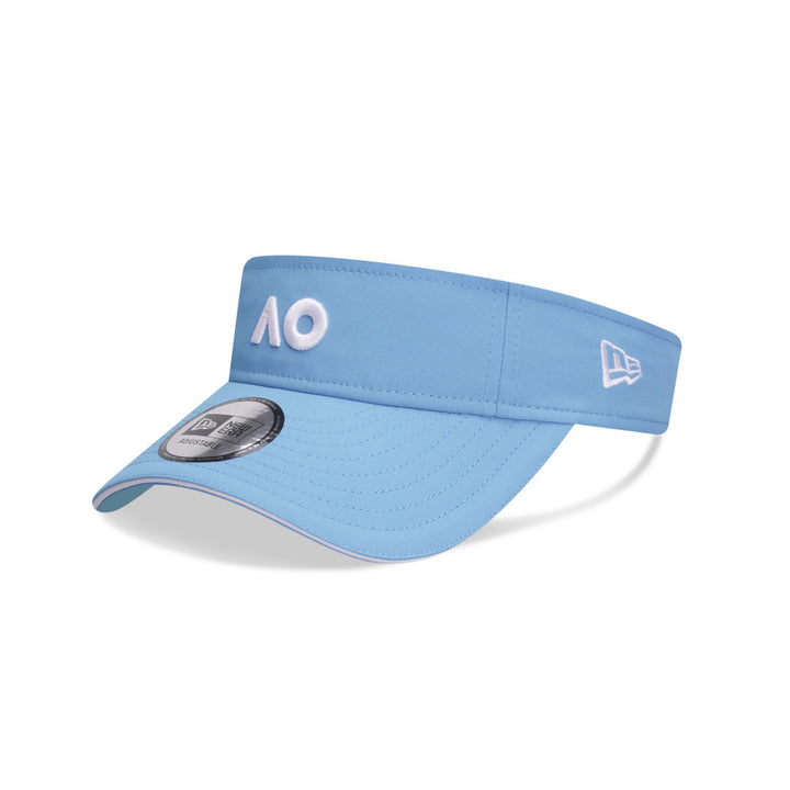 New Era หมวกรุ่น AUSTRALIAN OPEN PERFORMANCE SUNWASH BLUE VISOR CAP