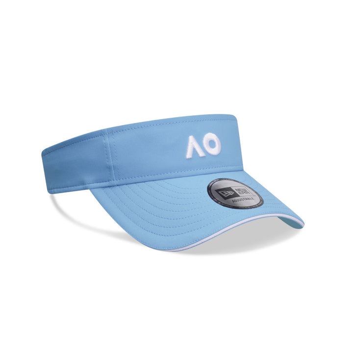 New Era หมวกรุ่น AUSTRALIAN OPEN PERFORMANCE SUNWASH BLUE VISOR CAP