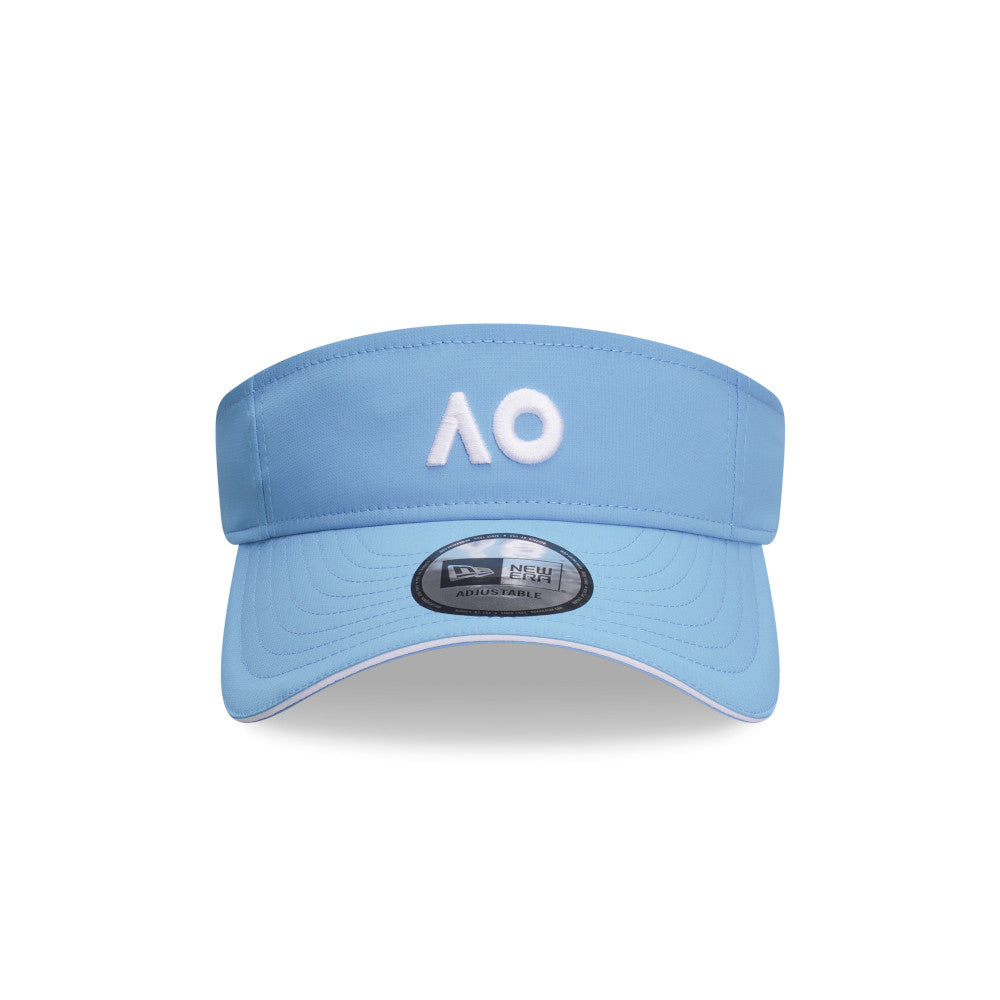 New Era หมวกรุ่น AUSTRALIAN OPEN PERFORMANCE SUNWASH BLUE VISOR CAP