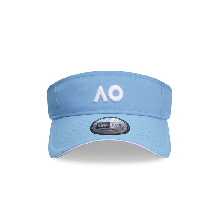 New Era หมวกรุ่น AUSTRALIAN OPEN PERFORMANCE SUNWASH BLUE VISOR CAP