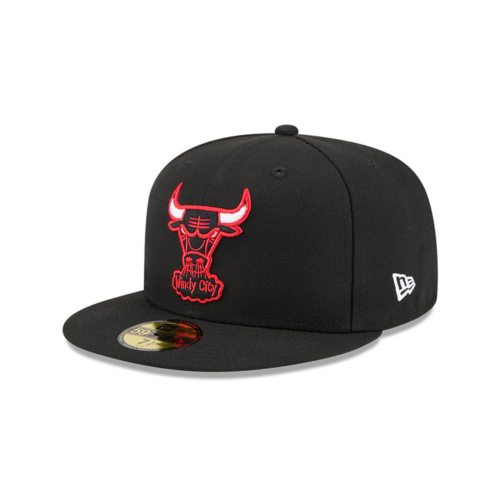 New Era หมวกรุ่น CHICAGO BULLS NBA HARDWOOD CLASSIC BLACK 59FIFTY CAP