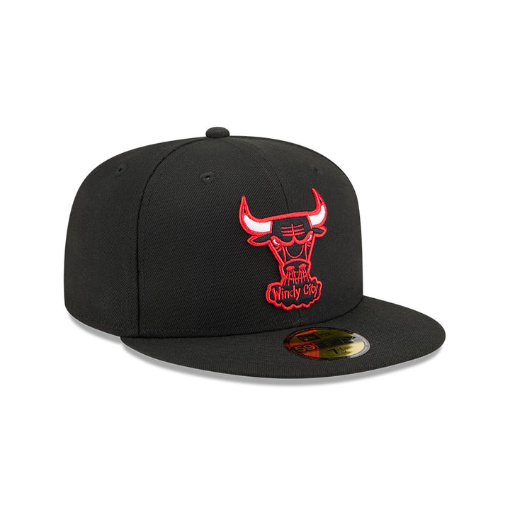New Era หมวกรุ่น CHICAGO BULLS NBA HARDWOOD CLASSIC BLACK 59FIFTY CAP