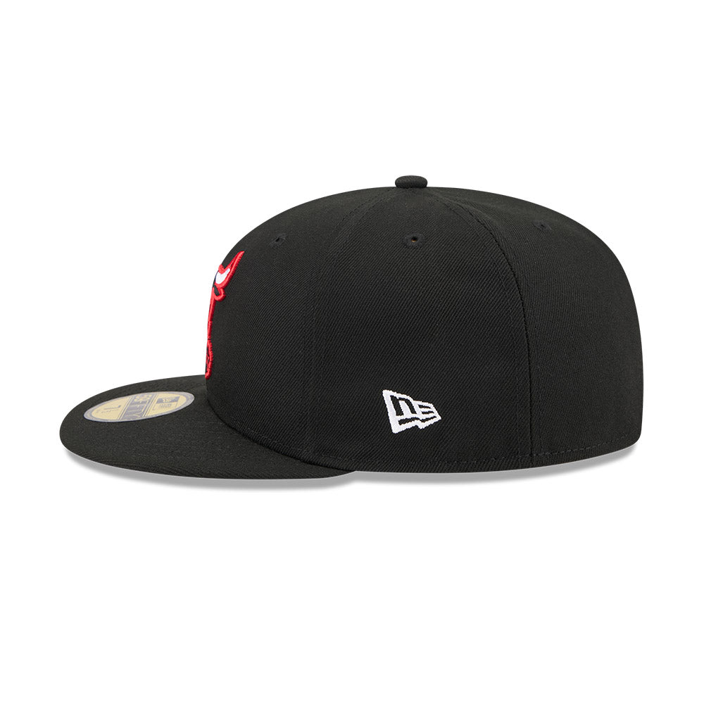 New Era หมวกรุ่น CHICAGO BULLS NBA HARDWOOD CLASSIC BLACK 59FIFTY CAP