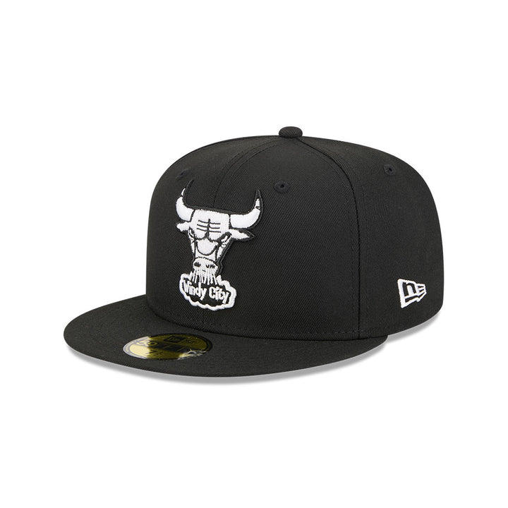 New Era หมวกรุ่น CHICAGO BULLS NBA HARDWOOD CLASSIC BLACK 59FIFTY CAP