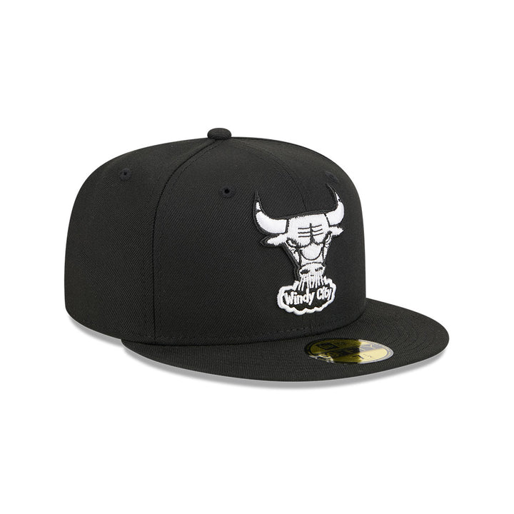 New Era หมวกรุ่น CHICAGO BULLS NBA HARDWOOD CLASSIC BLACK 59FIFTY CAP
