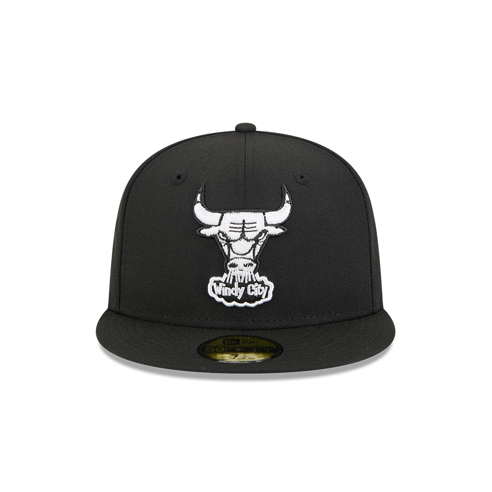 New Era หมวกรุ่น CHICAGO BULLS NBA HARDWOOD CLASSIC BLACK 59FIFTY CAP