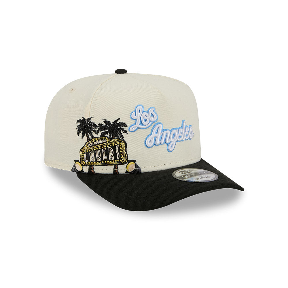 New Era หมวกรุ่น LOS ANGELES LAKERS NBA HARDWOOD CLASSIC PURPLE 9FIFTY A-FRAME CAP