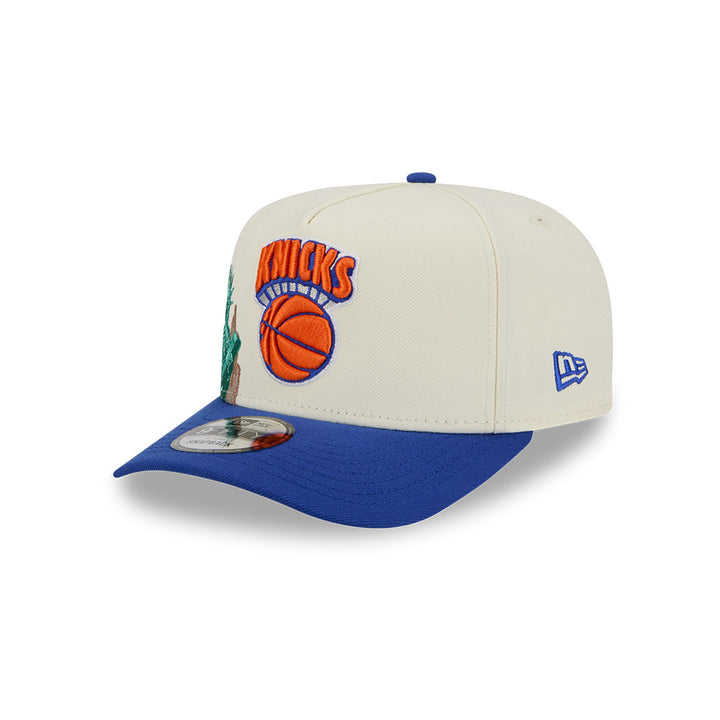 New Era หมวกรุ่น NEW YORK KNICKS NBA HARDWOOD CLASSIC MED BLUE 9FIFTY A-FRAME CAP
