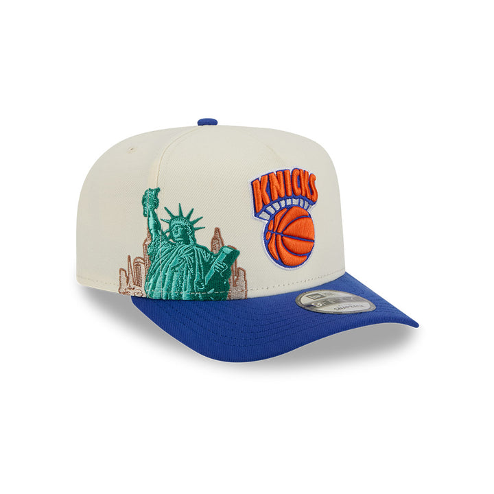 New Era หมวกรุ่น NEW YORK KNICKS NBA HARDWOOD CLASSIC MED BLUE 9FIFTY A-FRAME CAP