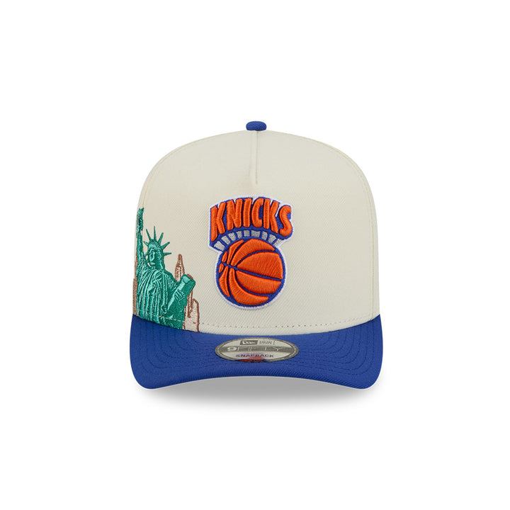 New Era หมวกรุ่น NEW YORK KNICKS NBA HARDWOOD CLASSIC MED BLUE 9FIFTY A-FRAME CAP