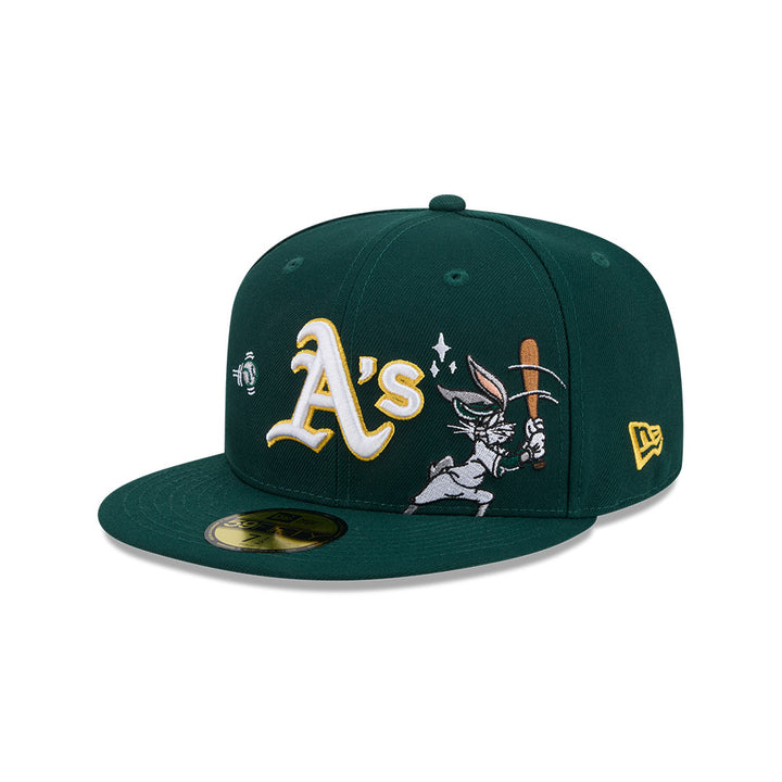 หมวกแก๊ป New Era รุ่น Looney Tunes X MLB Oakland Athletics Dark Green 59Fifty Cap