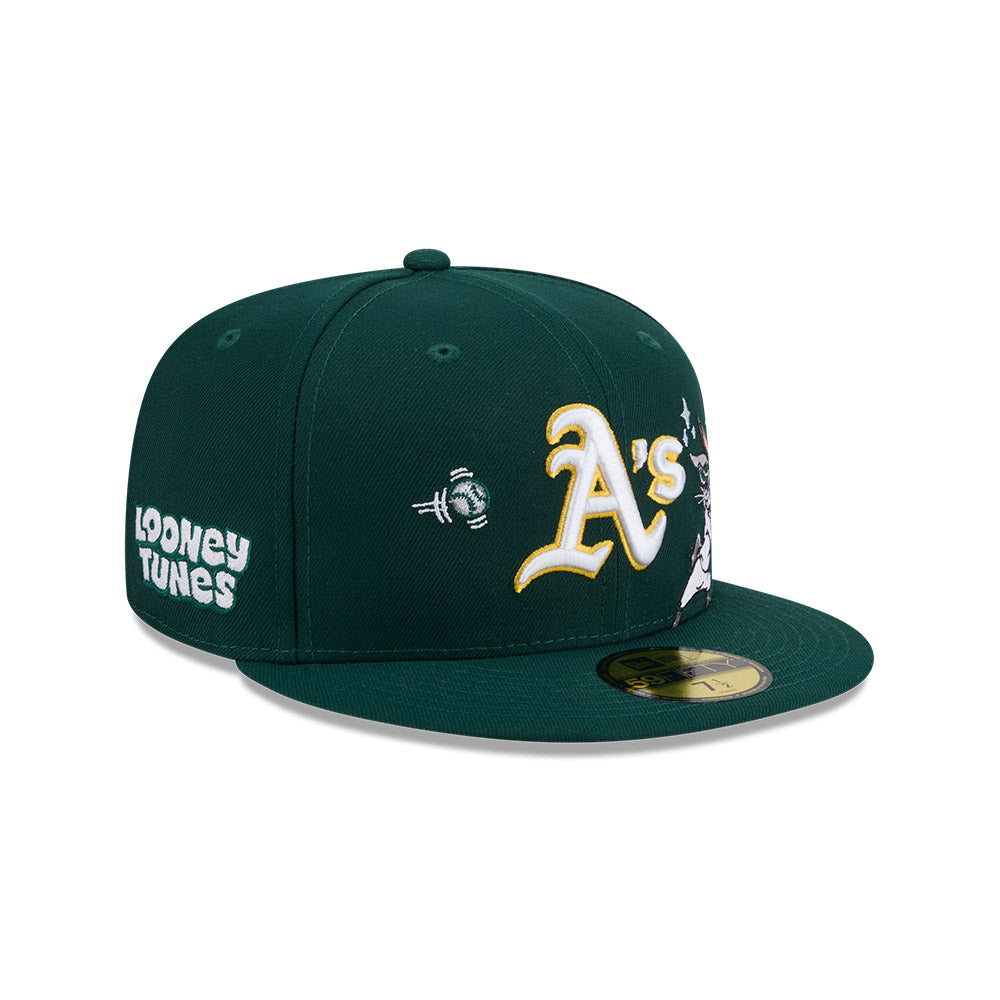 หมวกแก๊ป New Era รุ่น Looney Tunes X MLB Oakland Athletics Dark Green 59Fifty Cap